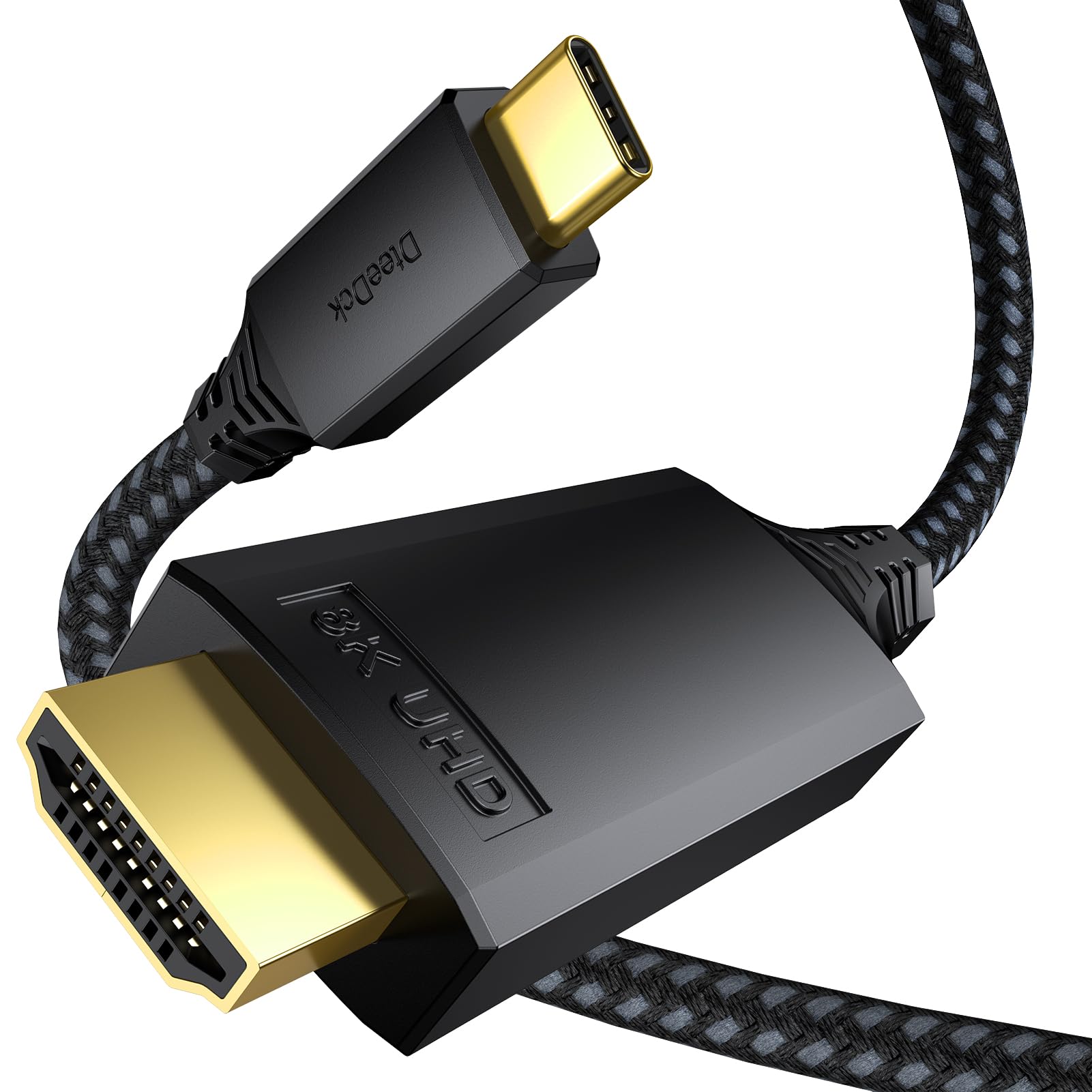 Photo 1 of USB C to HDMI 2.1 Cable 6ft, [8K@60Hz /4K@144Hz /2K@180Hz /1080P@240Hz] Display Thunderbolt 3/4/5 Support, 48Gbps DSC USBC to HDMI for Galaxy S23/S24, iPhone 16/15, MacBook Pro/Air, TV, Monitor