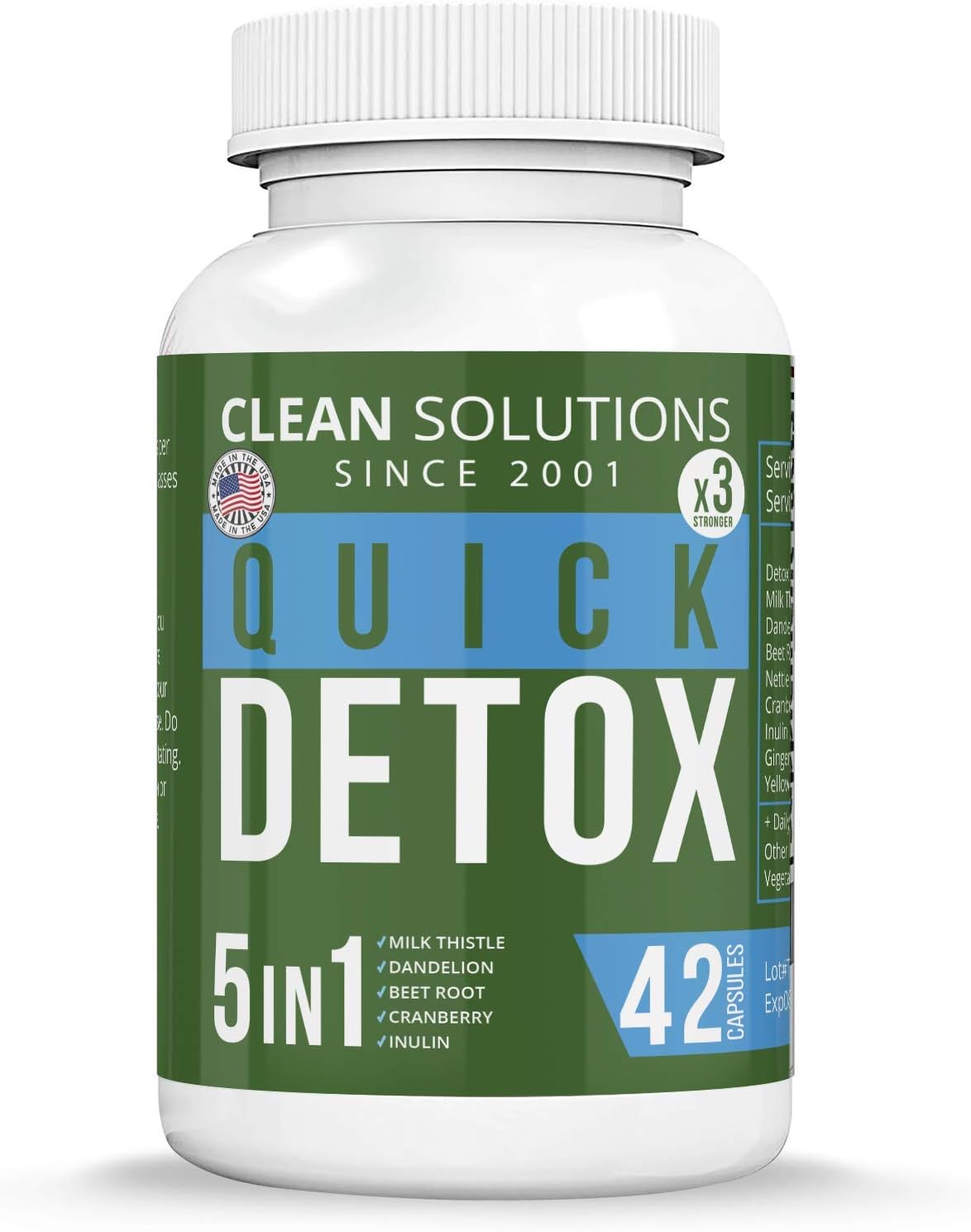 Amazon Com Quick Detox Urinary Tract Ut Cleanse Bladder Health Fast Acting Detoxifying Strength Flush Impurities Clear System Milk Thistle Pills 42 Vegetarian Capsules Health Personal Care