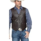 SCULLY Brown Soft Touch Lambskin Western All Leather Vest 507