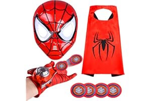 AODAI Kids Superhero LED Mask - Superhero Toys and Mask - 4-10 Year Old Boy Superhero Gifts Superhero Role Play Toy Set