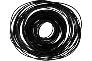 PENITUE 50pcs Recorder Rubber Belts, Rubber Cassette Belts 1mm/0.04 in Thickness Durable Cassette Recorder Repair Maintenance Tape for DVD CD LD VCR Repeater Record Player Drives Accessories Parts Replacement