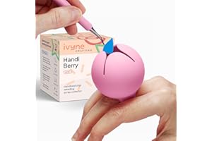 iVyne Handi Berry - Vinyl Weeding Scrap Collector, Portable Handheld Scrap Collector Ring, Weeding Tools for Vinyl Heat Transfer, HTV Crafting & Adhesive Paper Sheets Holder, (Pink)