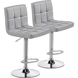 Yaheetech Bar Stools Set of 2, PU Leather