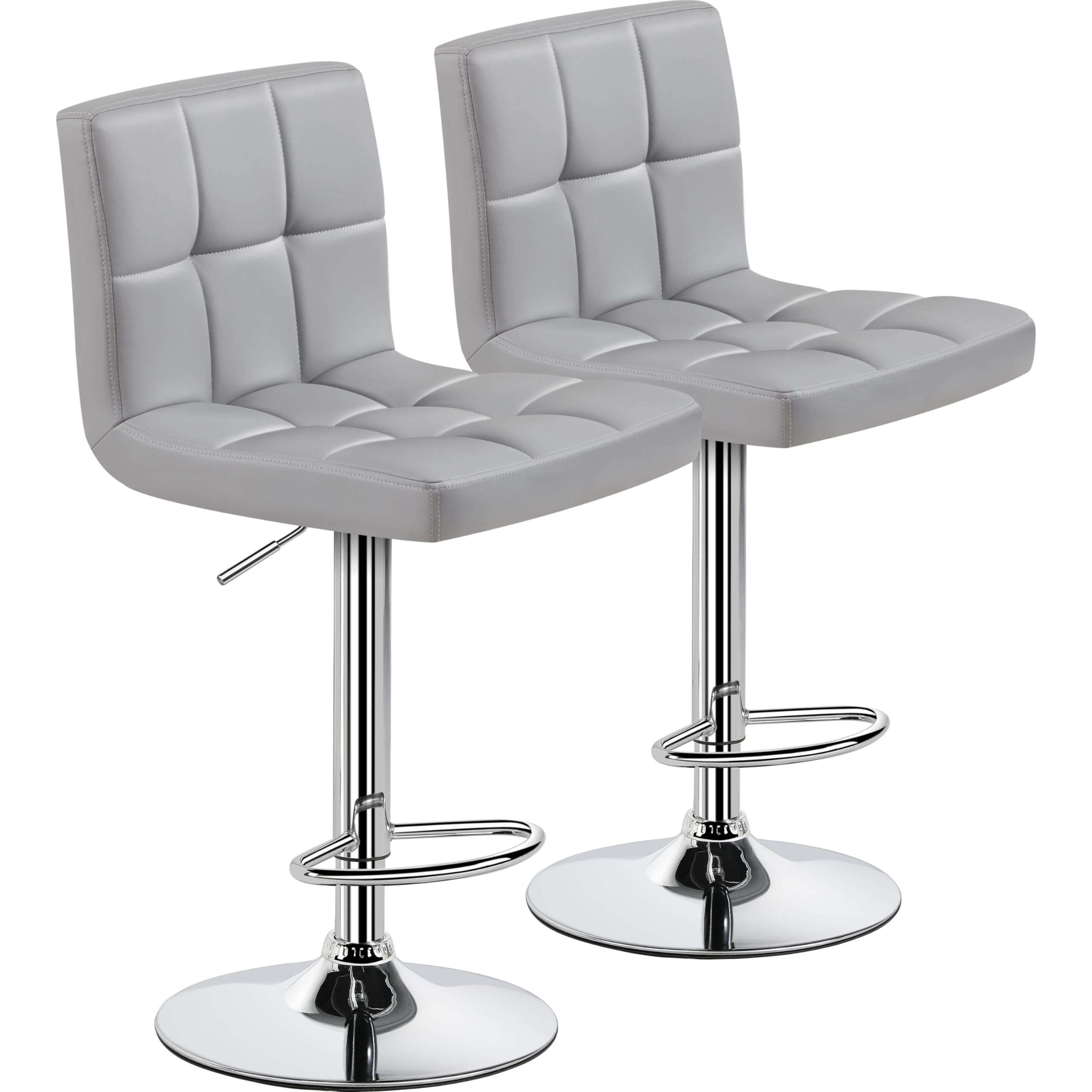 Yaheetech Bar Stools Set of 2, PU Leather