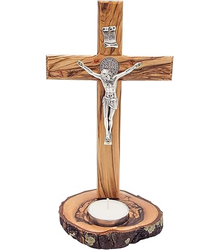 Amazon.com: Olive Wood Standing Crucifix Cross (8 Inch