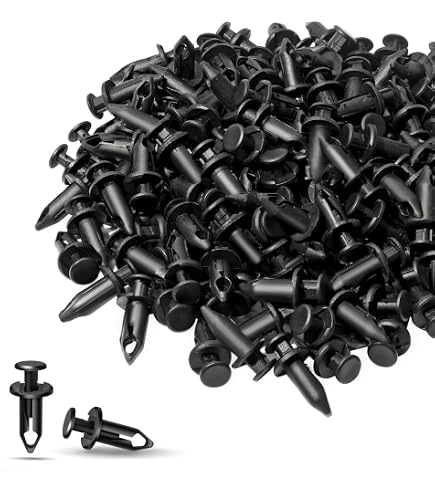 Uxcell 15-Pack Plastic Drive Rivets – 9mm Hole Retainer Clips, 18mm Head, 28mm Stem, For Toyota Bumper Fender & Mud Flaps