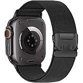 Elastic Sport Band for Apple Watch Ultra/2/3 Bands 49mm 46mm 45mm 44mm 42mm iWatch Bands Men,Parachute Buckle Stretchy Fabric Nylon Strap for Apple Watch SE 3/2/1 Series 11 10 9 8 7 6 5 4 3 Ultra