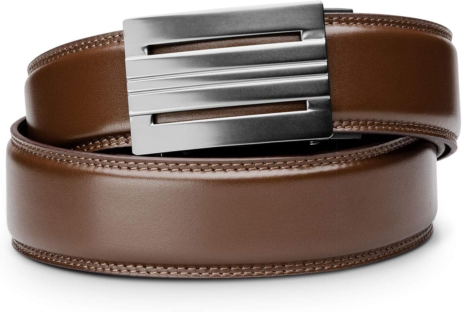 KORE Men's FullGrain Leather Track Belts "Equinox" Alloy Buckle