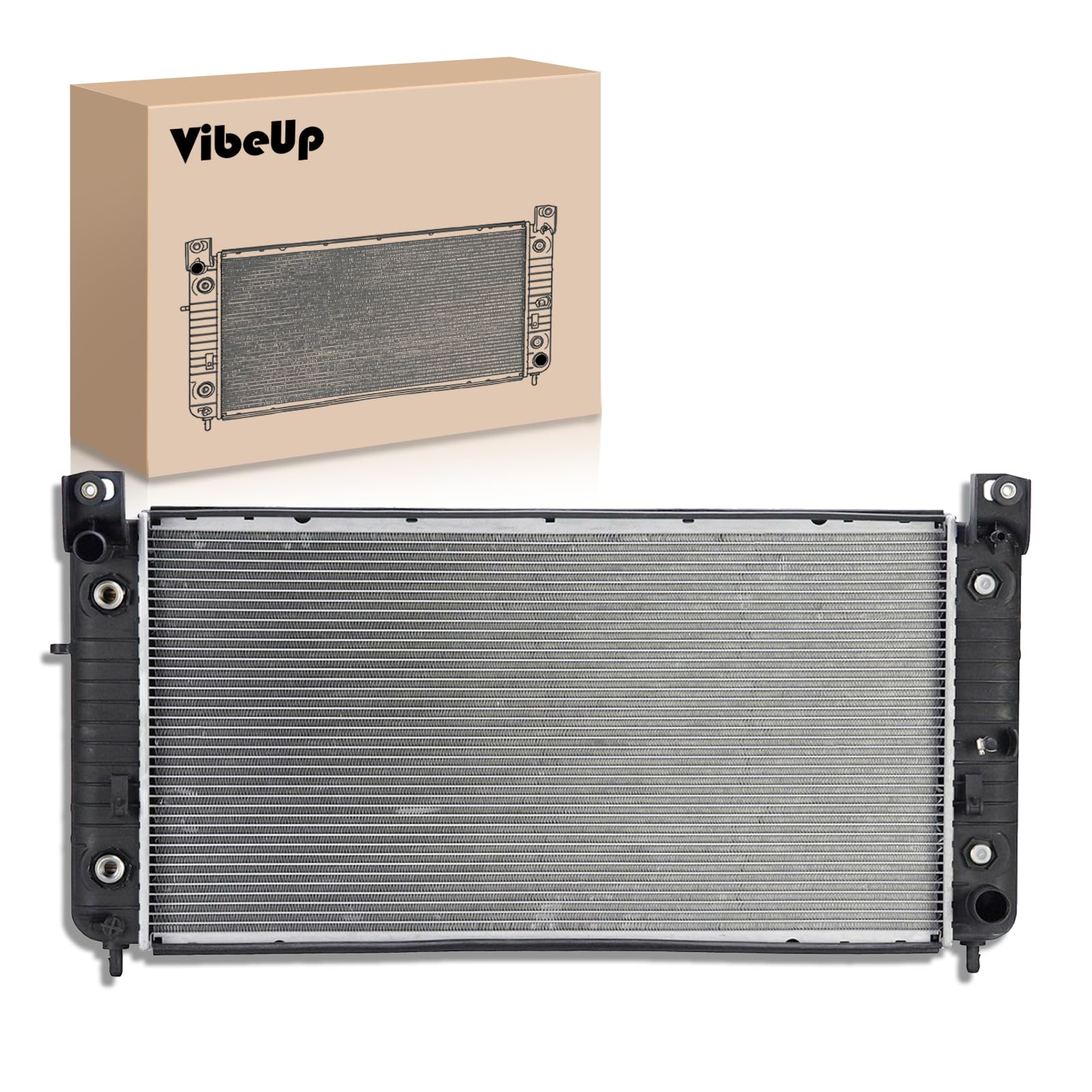 Photo 1 of *****FACTORY SEALED****VibeUp 2370 Radiator Compatible With Chevrolet Silverado Suburban Tahoe Cadillac Escalade 4.8L 5.3L 6.0L 6.2L V8 | #Replaces GM3010274 15841573 25811504 52486596 52487603 2370