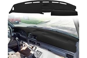 Yiz Dash Cover Mat Fit for Ford F150 F250 F350 Bronco 1992 1993 1994 1995 1996 1997 Dashboard Cover Carpet Pad Cap Protector (Black) J20