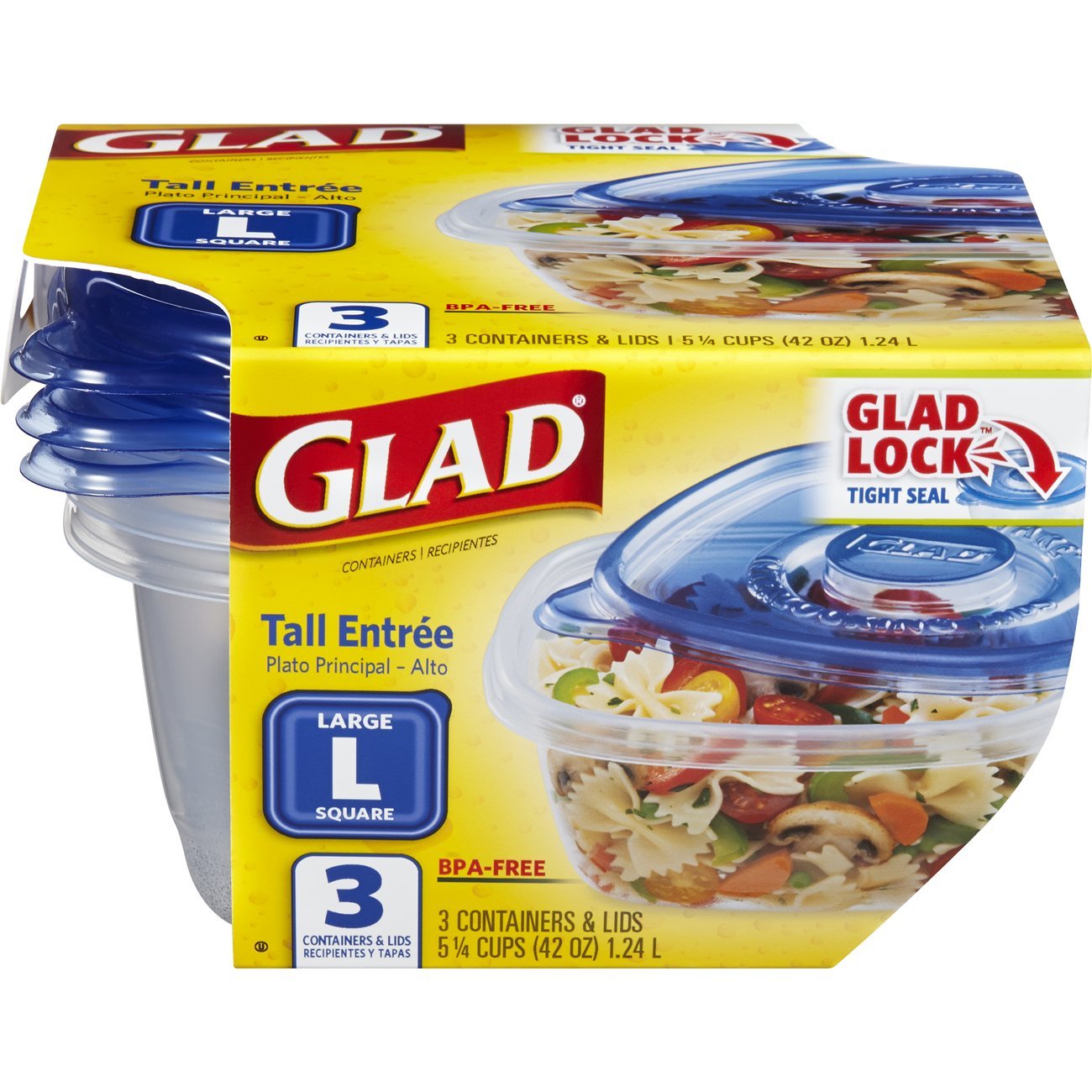 Amazon.com: Glad Food Storage Containers - Entree Container - 25 Ounce