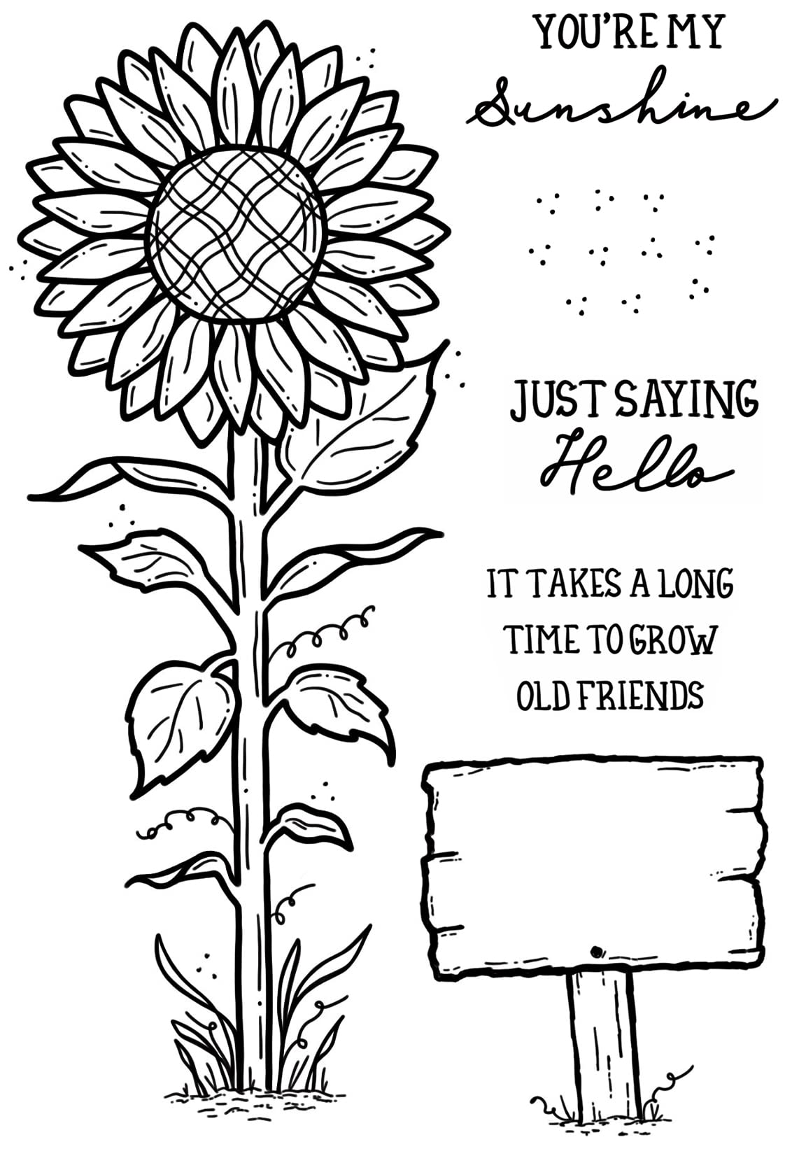 Creative Expressions Sam Poole-Sunshine-Clear Stamp Set, A6