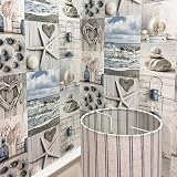 Arthouse Maritime Collage 699000 Wallpaper Blue Beach Seashells Coastal view 2