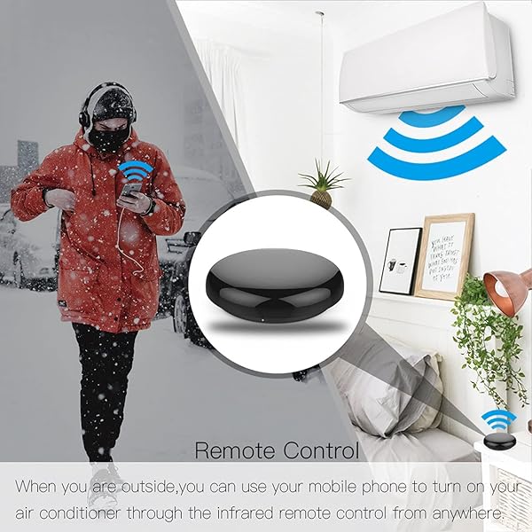 SRW 001 WiFi IR Control Hub Smart Home Blaster Control remoto inalmbrico por infrarrojos a travs de la aplicacin Smart Life Tuya Trabajar con Alexa Home Compatible con Android e iOS   Negro