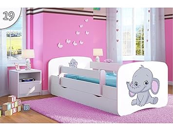 Kocot Kids Kinderbett Jugendbett 70x140 80x160 80x180 Weiß mit Rausfallschutz Matratze Schublade und Lattenrost Kinderbetten 