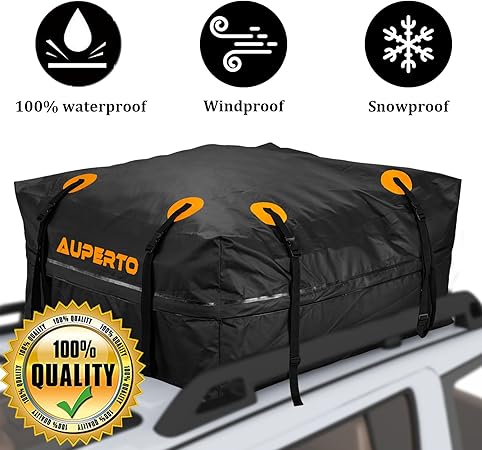 Amazon Auperto ルーフトップカーゴキャリアバッグ 防水 15立方フィート ソフトカーゴバッグ 荷物キャリア 車 バン Suv ルーフトップストレージ トラベルバッグ At 010 Us 3 カーパーツ 車 バイク