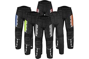 HIVE MOTO Men's Waterproof Armored Motorcycle Trousers – Protective Cordura Textile Pants with Removable Protectors for Biking.