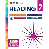Spectrum Grade 7 Reading Comprehension Workbook, Middle School Activity Book Covering Nonfiction and Fiction Passages, Story Structure, and more, Classroom or Homeschool Curriculum