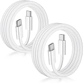 USB C to USB C Cable 3FT Certified 2Pack 60W usbc Woven Fast Charging | Type C Charger Cord Compatible with iPhone Duo/18/17/16/15 Pro/Pro Max Plus Samsung S23 Note 20 iPad Pro Air Mini MacBook Air