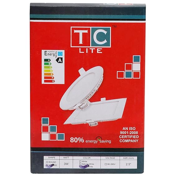 T.C LITE Recessed Ceiling lights (White and Pack of 2)