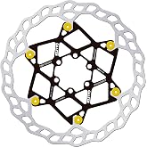 Floating Wave Rotor 6-Bolt 2.0mm - 180mm &amp; 203mm Sizes | Galfer 180mm Wave Disc Brake Rotor - Stainless Steel, 6-Bolt, Yellow