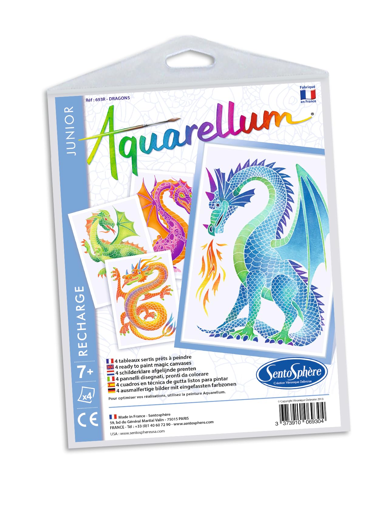 Sentosphère Aquarellum Junior Dragons - Refills