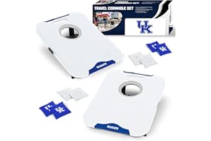 Wild Sports NCAA Pro Football All-Weather Cornhole Set - Travel Bean Bag Toss Set Includes 8 Bean Bags