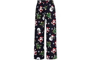 BFUSTYLE Kids Pajama Pants Funny Boys Girls Pyjamas Loose Holiday Bottoms 6-16 Years Pjs Trouser