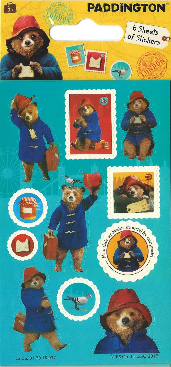 Paper Projects Paddington Bear Movie Party Bag Sticker Pack (6 Sheets), Blue, 12.5cm x 7.5cm - Image 4