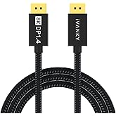 IVANKY DisplayPort Cable 10ft 1.4, VESA Certified 8K DP to DP Cable[8K@60Hz, 4K@144Hz,1080P@240Hz], Support HBR3,32.4Gbps,HDCP 2.2,HDR,Display Port Cord Compatible for Gaming Monitor,TV,PC,Laptop-10ft