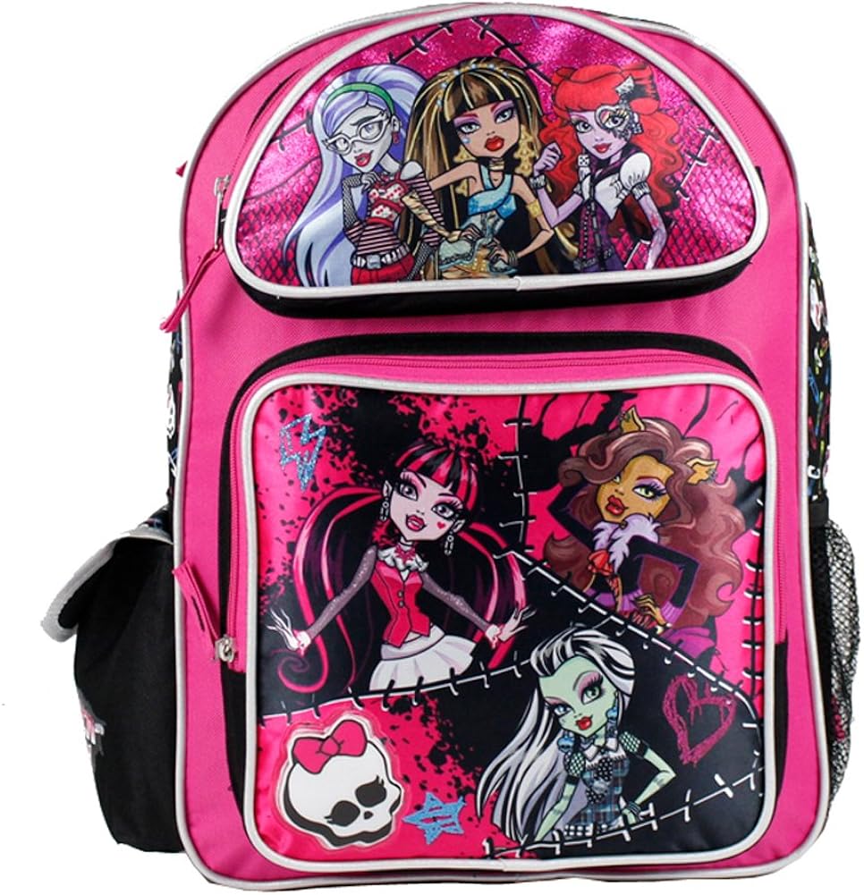 pink and black backpack