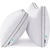 Bedsure Standard Pillows Set of 2 - Fluffy Bed Pillows for Sleeping, Hotel Quality, Diamond Quilted Design, Gusseted Supportive Down Alternative Filling for Back, Stomach, Side Sleepers