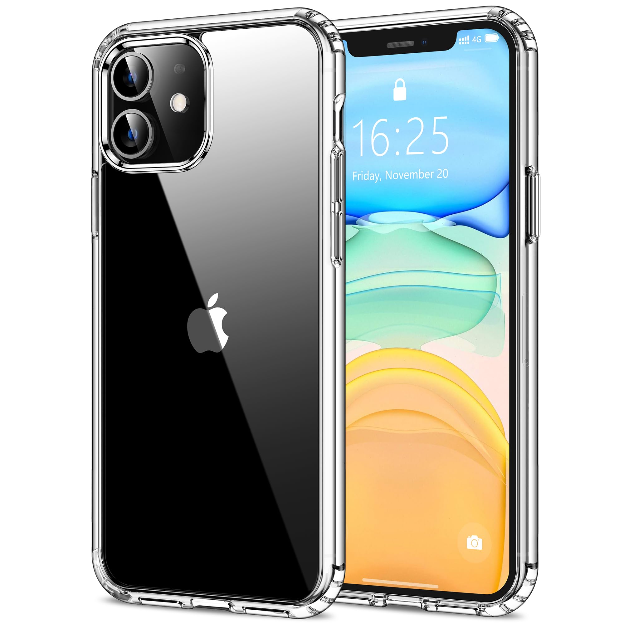 HOOMIL Case for iPhone 11, Non-Yellowing, Drop Protection, Anti-Scratch Transparent Hard Back Phone Cover - Crystal Clear — image 1