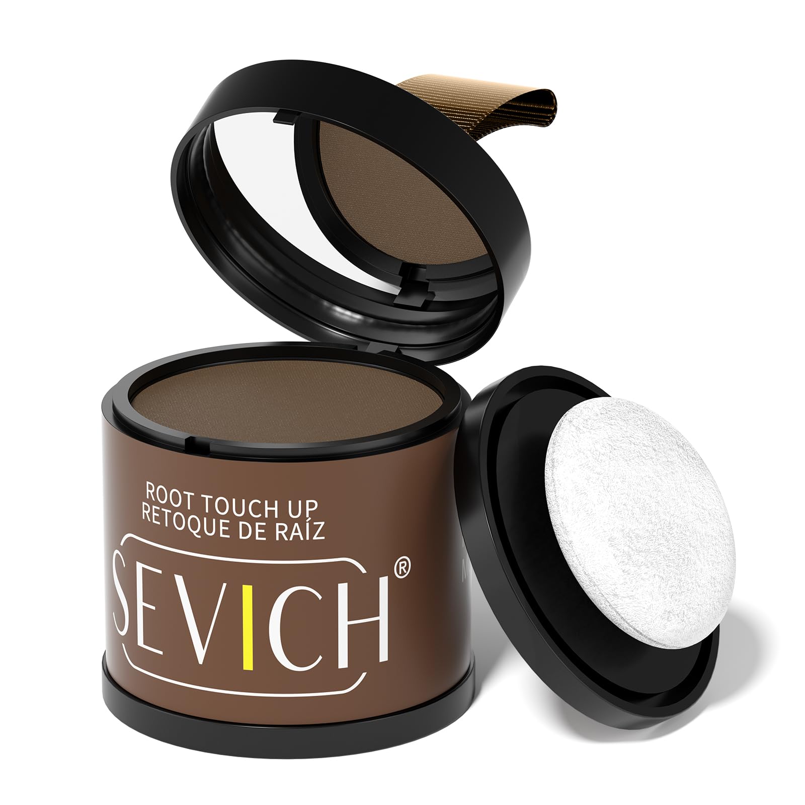 Sevich Hairline Powder 10g Large Capacity,Instantly Conceals Hair Loss,Root Touch up Powder,Hair Shadow Toppers for Women & Men Thinning Gray Hair,48H Makeup Lasting,1 Box = 2.5 Boxes,Medium Brown