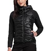 Pioneer Camp Womens Lightweight Insulated Running Jacket Puffer Packable Water Resistant with Zipper Pocket for Hiking Travel