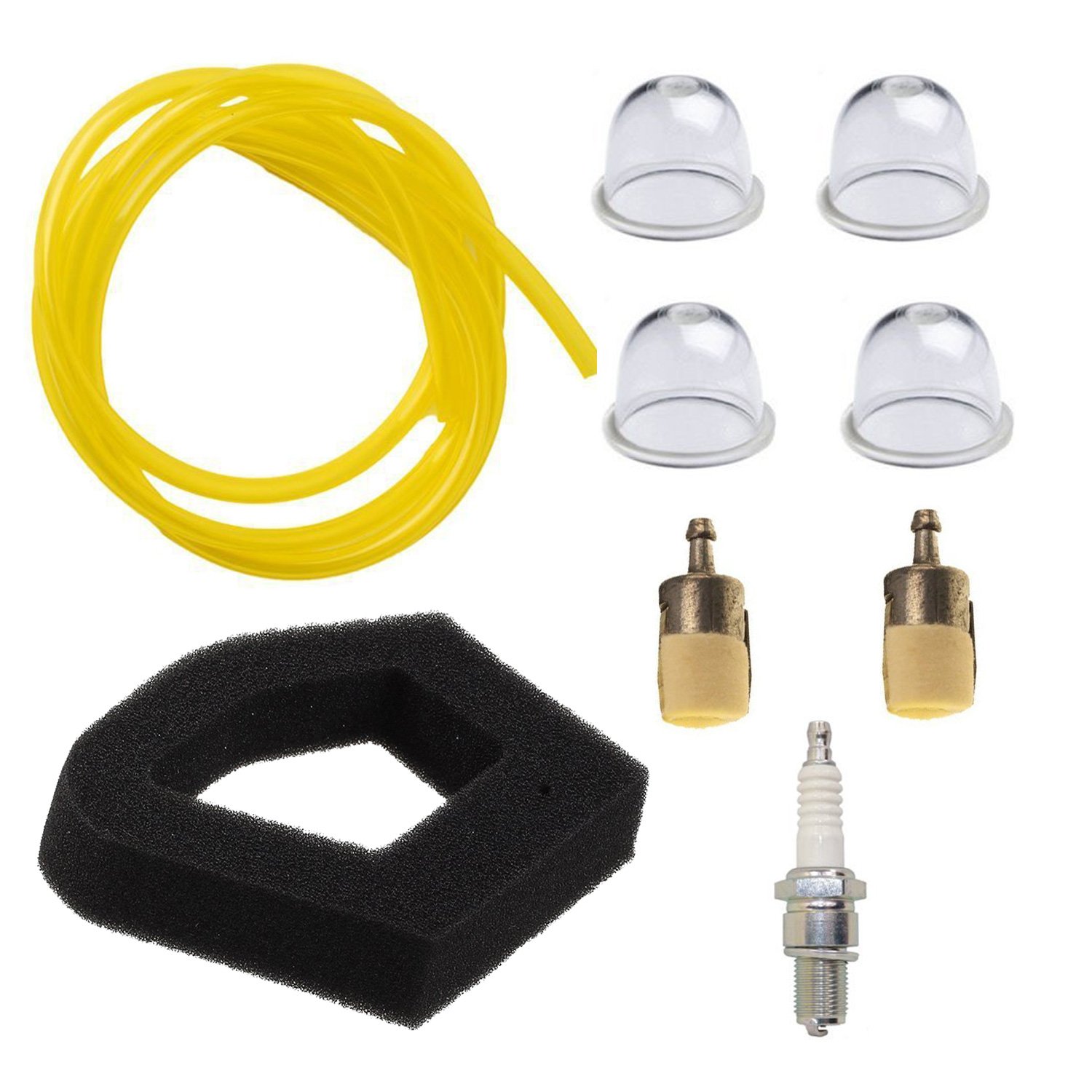 OxoxO Air Filter, Fuel Filter, 2 feet, Fuel line with Primer Bulb Compatible with Honda GX22 GX25 GX31 GX35 HLT422 ULT425 UMK431 UMK435 HHB25 HHH25 HHT31S HHT35S WX10 FG110, 17672-Z0H-003