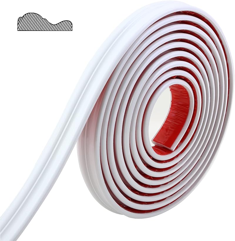 Gaahing Wall Molding Trim & Chair Rail Peel and Stick 3m x 32mm White