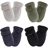 Zsedrut No Scratch Baby Mittens Toddler Infant Fleece Lined Gloves Winter Warm Mitten for Baby Boys Girls