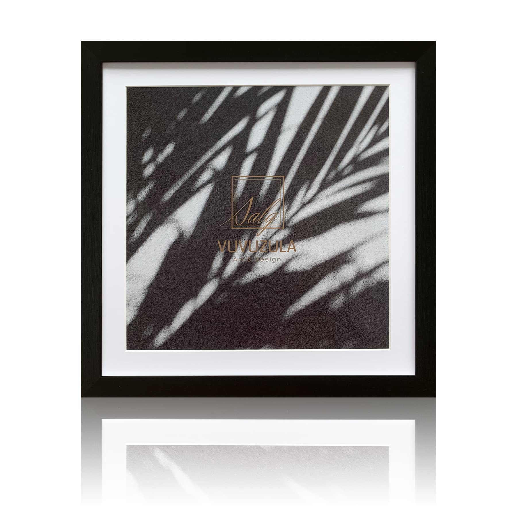 VUVUZULA Square Picture Frames 12x12 Inch Black Photo Frame with Mount for 10x10 Inch Photo — image 1