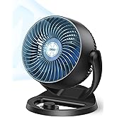 Dreo 12 inch Table Fans for Home, Whole Room Air Circulator Fan, 70ft Powerful Airflow, 120° Adjustable Tilt, 28db Low Noise, 3 Speeds, Quiet Desk Fan for Bedroom, Office
