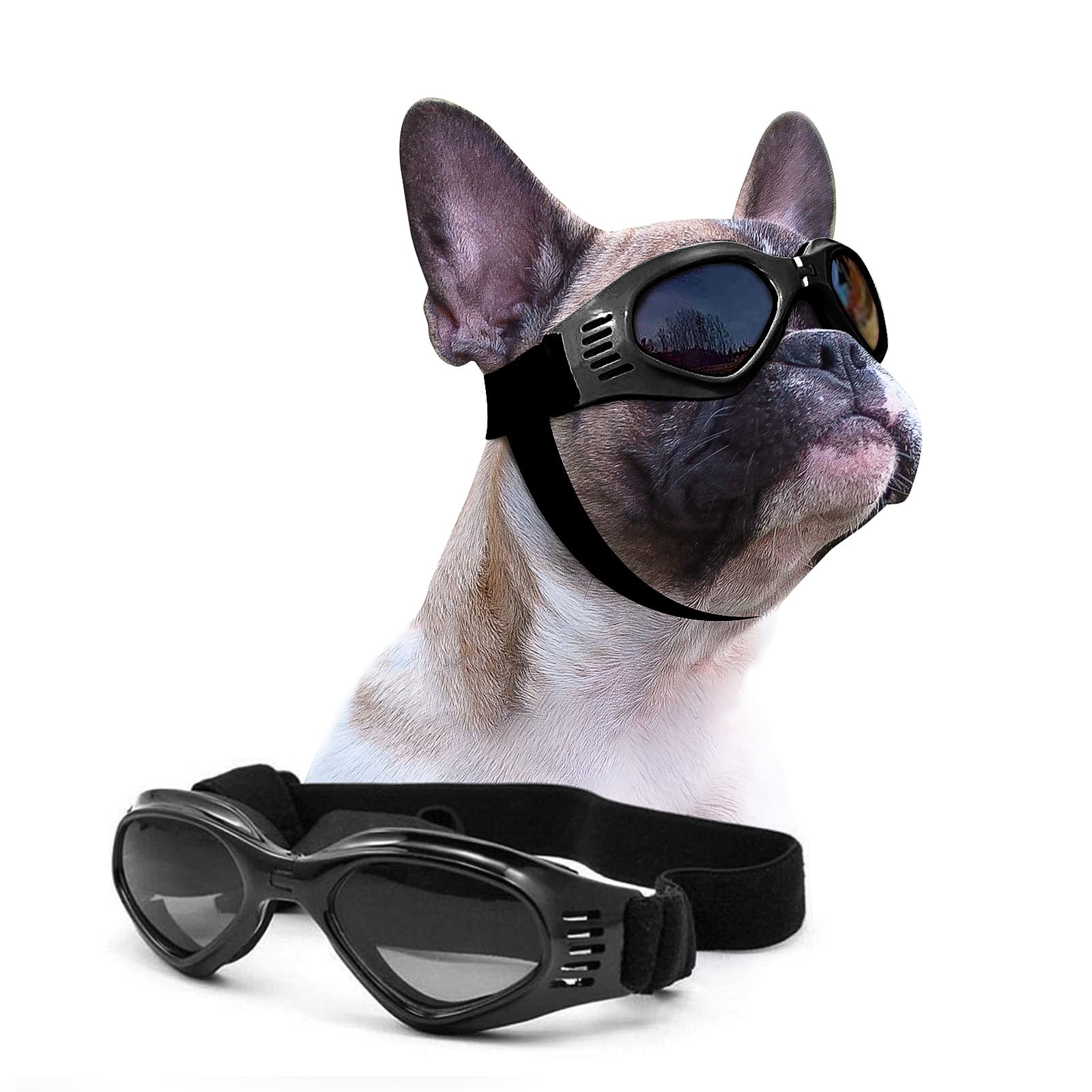 Pet Leso® Dog Goggles Stylish Doggie Puppy Sunglasses Windproof Protection Doggles - Black
