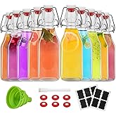 ZEBEIYU 10 Pack Swing Top Glass Bottles 8.5 oz,Flip Top Beer Brewing Bottles for Kombucha, Homemade, Kefir, Water, Beverages, Soda, Oil, Vinegar, Fermentation,Limoncello