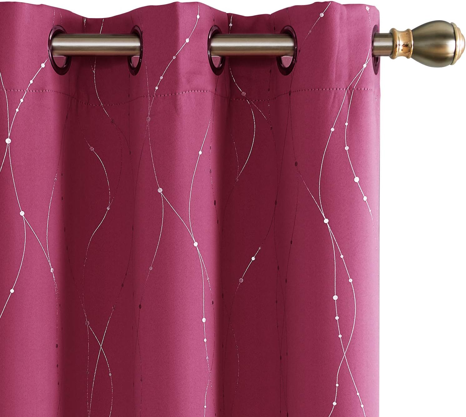 Deconovo Thermal Insulated Pattern Blackout Curtains For Living