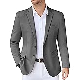 COOFANDY Men's Casual Knit Blazer Stretch Slim Fit Sport Coat Two Button Lightweight Suit Jackets