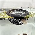 Aquarium Floating Betta Fish Skins, Betta or Shrimp Feeder, Cave and Hammock, Small Fish Feeding Rings, Aquarium Hiding Feeding Decorative Accessories (Black)
