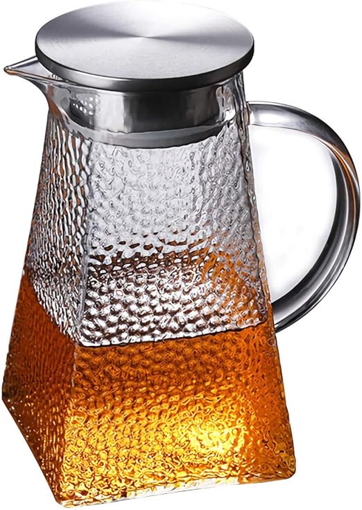 Amazon.com | 1.3 Liter 44 ounces Irregular Pattern glass pitcher with