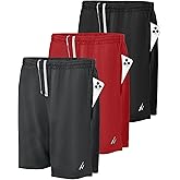 NY Threads 3 Pack Men's Athletic Shorts Quick Dry Lightweight Workout Running Gym Shorts with Pockets