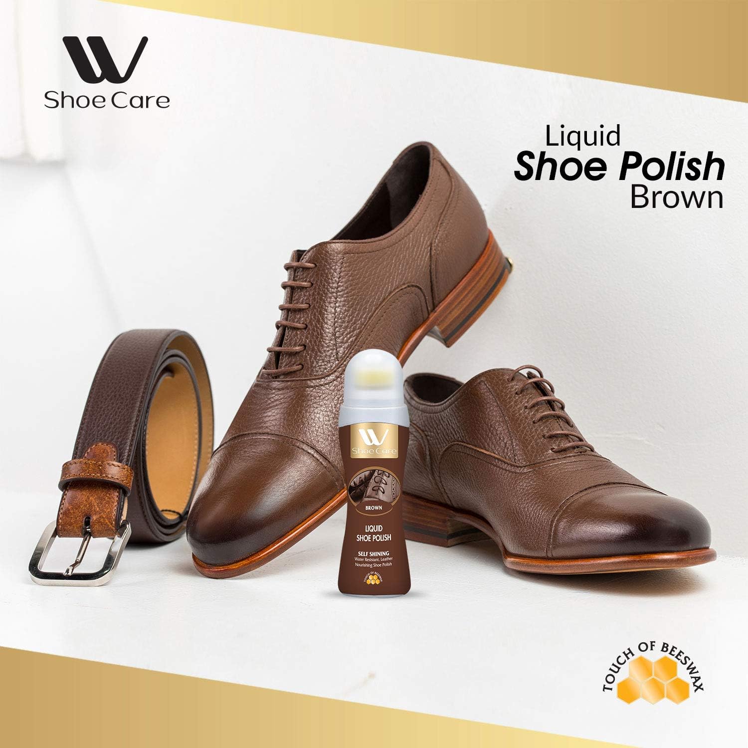 WBM Care Liquid Polish Instant Shoe Shiner, 3PCs, For All Leather Boots - - 