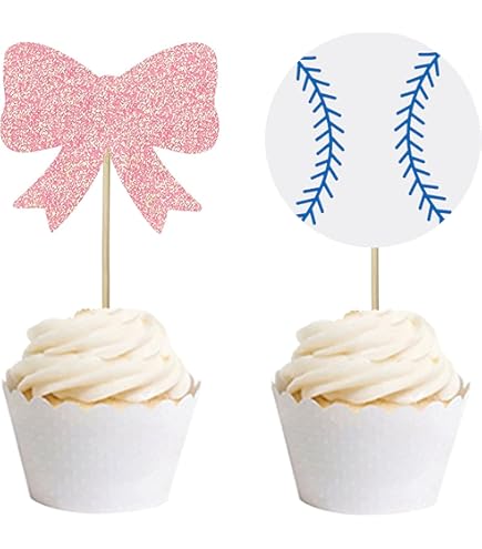 Baseball o fiocchi Rivelare il sesso Banner Bunting Blu e rosa