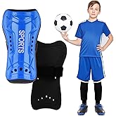 Youth Soccer Shin Guards for Kids Shin Pads Child Calf Protective Gear Protective Soccer Equipment for Boys Girls Children 3-15 Years Old